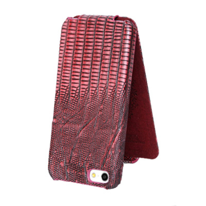 Чехол для iPhone 5 Borofone Lizard flip leather case wine red