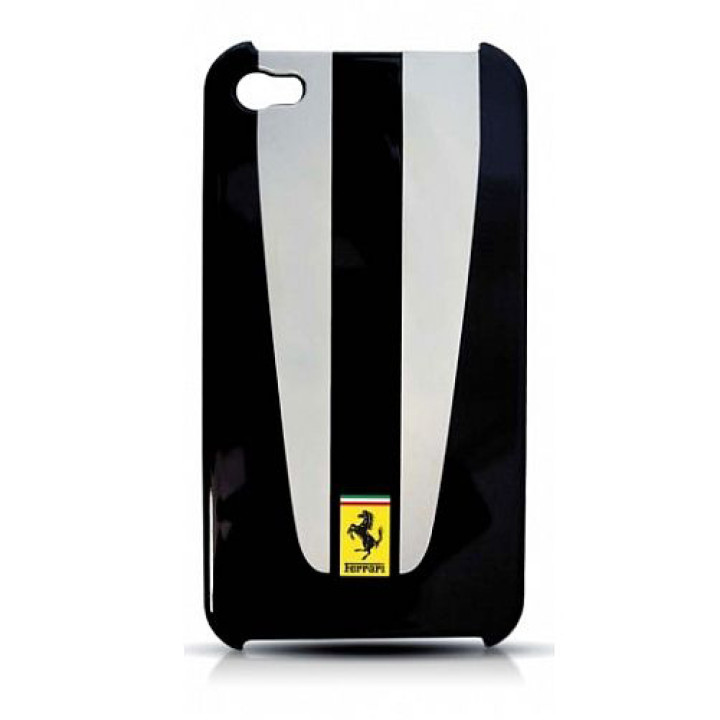 Чехол для iPhone 4 Ferrari Scuderia back cover, black/grey (FESC4GBL)