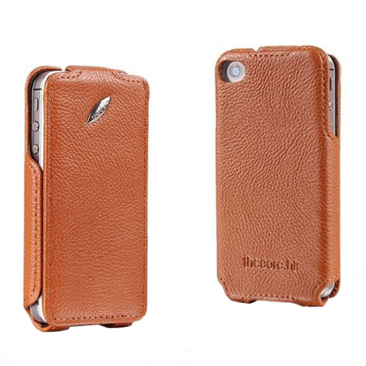 Чехол для iPhone 4 Momax Litchi flip case, brown [GMSDAPIP4SA07]