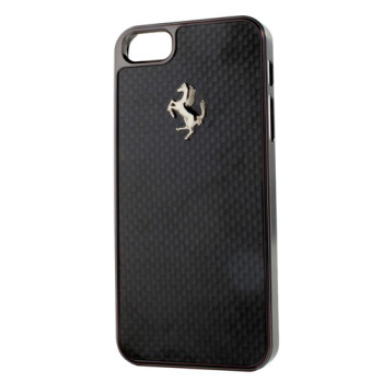 Чехол для iPhone 5/5S Ferrari Carbon cover case, black [FECBGUHCP5B]