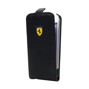 Чехол для iPhone 5/5S Ferrari Challenge flip case, full perforated [FECHFPFLP5]