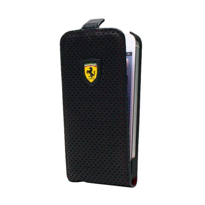 Чехол для iPhone 5/5S Ferrari Challenge flip case, full perforated [FECHFPFLP5]