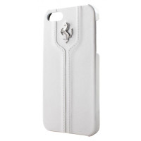 Чехол для iPhone 5/5S Ferrari Montecarlo leather cover case, white [FEMTHCP5WH]