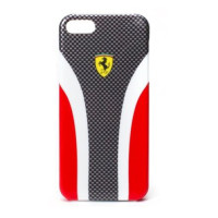 Чехол для iPhone 5/5S Ferrari Scuderia carbon cover case, red [FESCHCIP5CR]