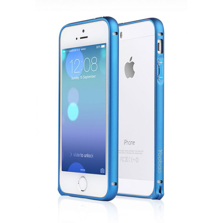 Чехол для iPhone 5/5S Yoobao Soft edge metal aluminum alloy bumper II, blue [Bumperi5/5s-SBL]