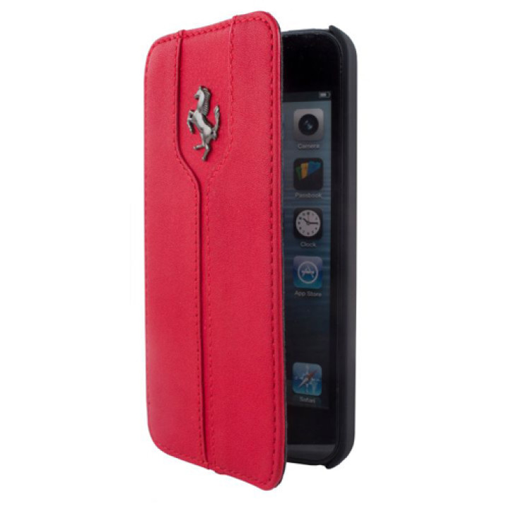 Чехол для iPhone 5C Ferrari Montecarlo book leather case, red [FEMTFLBKPMRE]