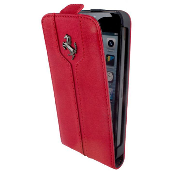 Чехол для iPhone 5C Ferrari Montecarlo flip leather case, red [FEMTFLPMRE]