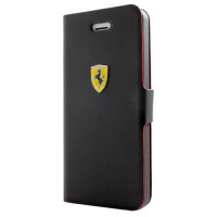 Чохол для iPhone 5C Ferrari New Rubber book case, black [FESCRUFLHPMBL]