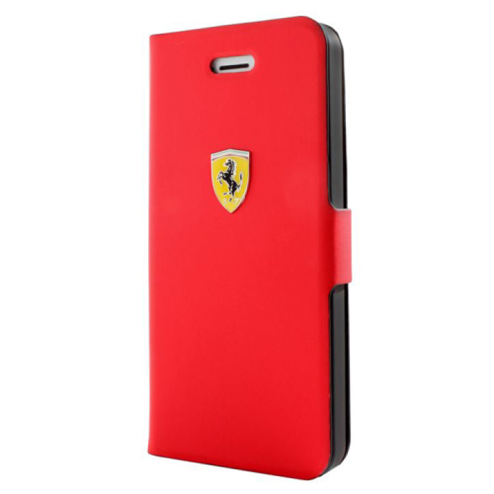 Чехол для iPhone 5C Ferrari New Rubber book case, red [FESCRUFLHPMRE]