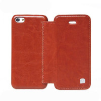 Чехол для iPhone 5C HOCO Crystal book leather case, brown [HI-L038]