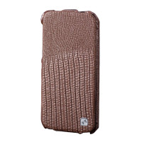Чехол для iPhone 5C HOCO Lizard flip leather case, brown [HI-L041]