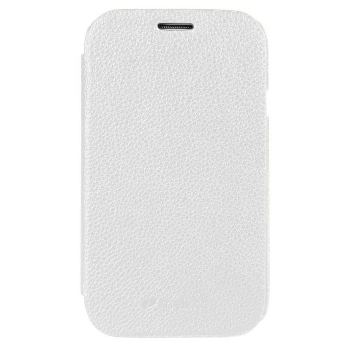 Чехол для Samsung i8160 Galaxy Ace II Melkco Book leather case, white [SSAC81LCFB2WELC]