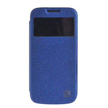 Чехол для Samsung i9190 Galaxy S4 Mini HOCO Dazzled view leather case, blue [HS-L059]