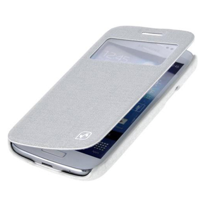 Чехол для Samsung i9190 Galaxy S4 Mini HOCO Star view leather case, ivory [HS-L046]