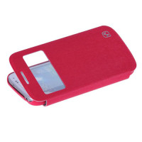 Чехол для Samsung i9190 Galaxy S4 Mini HOCO Star view leather case, rose red [HS-L046]
