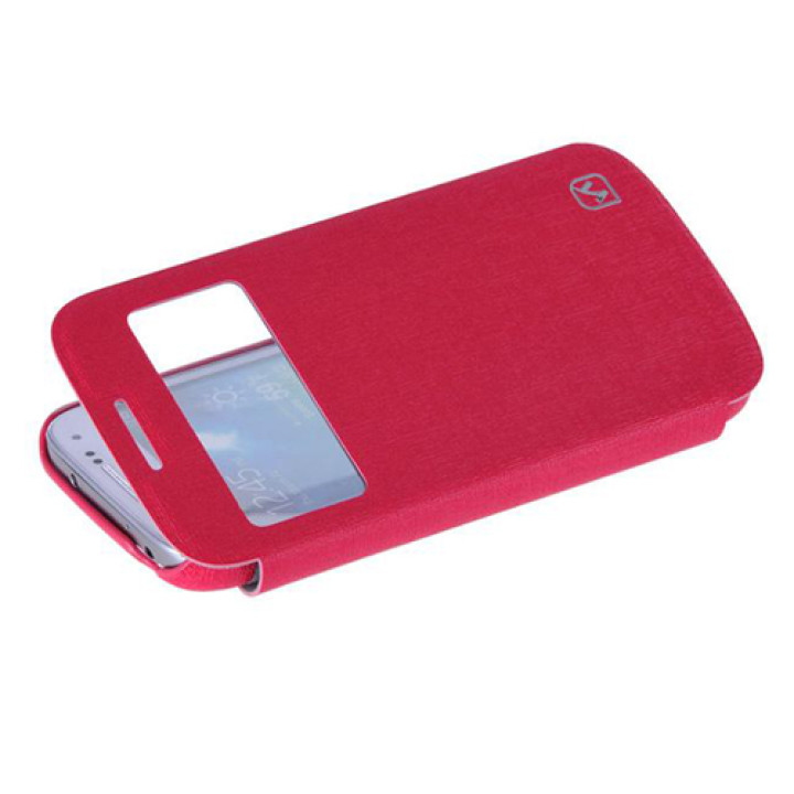 Чехол для Samsung i9190 Galaxy S4 Mini HOCO Star view leather case, rose red [HS-L046]