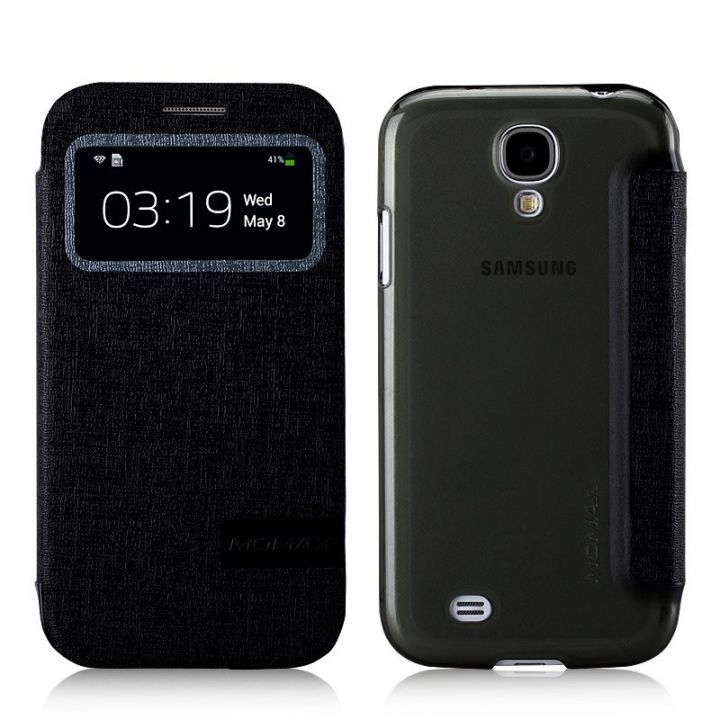Чехол для Samsung i9190 Galaxy S4 Mini Momax Flip View case, black [FVSAS4MINID]