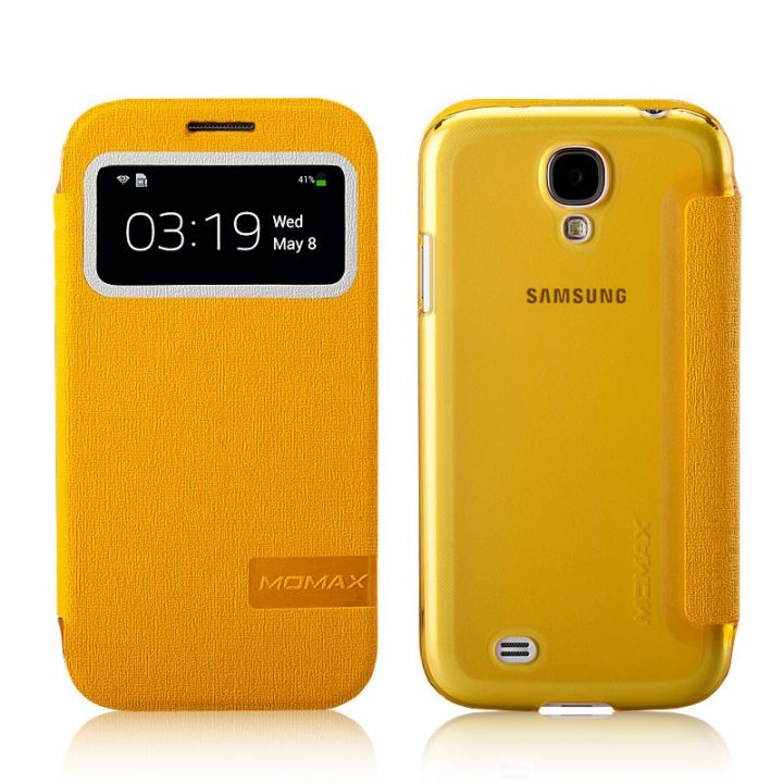 Чехол для Samsung i9190 Galaxy S4 Mini Momax Flip View case, yellow [FVSAS4MINIY]
