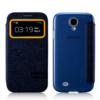Чехол для Samsung i9500 Galaxy S4 Momax Flip View case, blue [FVSAS4B2]