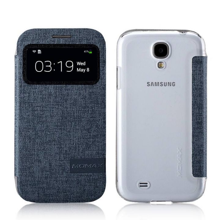 Чехол для Samsung i9500 Galaxy S4 Momax Flip View case, grey [FVSAS4A]