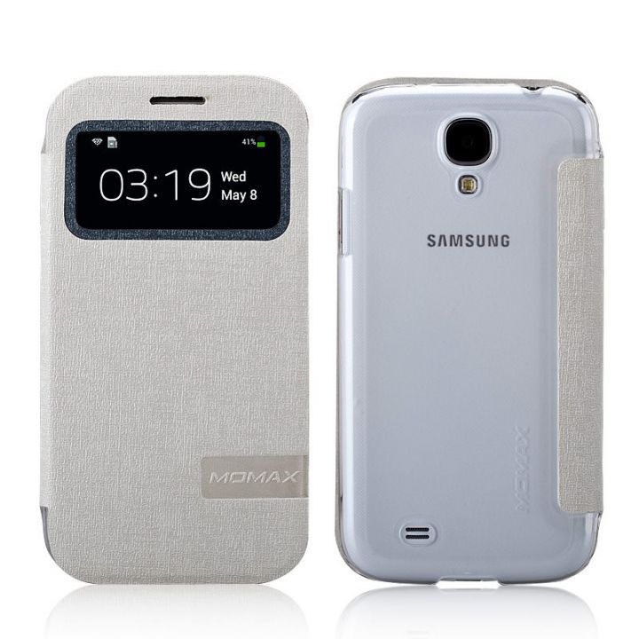 Чехол для Samsung i9500 Galaxy S4 Momax Flip View case, white [FVSAS4W]