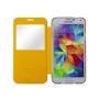 Чехол для Samsung i9600 Galaxy S5 Momax Flip View case, yellow [FVSAS5Y]  - фото 2