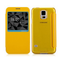 Чехол для Samsung i9600 Galaxy S5 Momax Flip View case, yellow [FVSAS5Y]