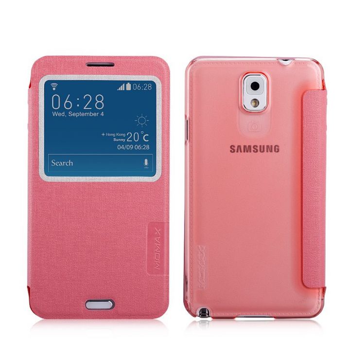 Чехол для Samsung N9000 Galaxy Note 3 Momax Flip View case, pink [FVSANOTE3P]
