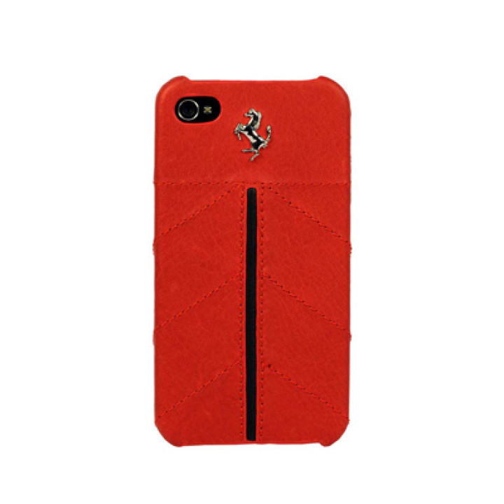 Чехол для iPhone 4 Ferrari California leather back cover red
