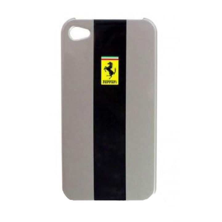 Чехол для iPhone 4 Ferrari Custodia metallic back cover grey
