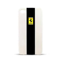 Чехол для iPhone 4 Ferrari Custodia metallic back cover white