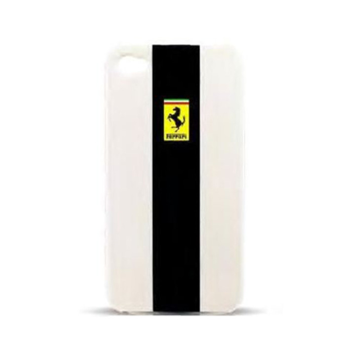 Чехол для iPhone 4 Ferrari Custodia metallic back cover white