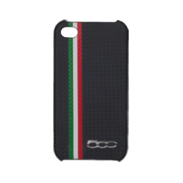 Чехол для iPhone 4 FIAT 500 Carbon stripes back cover black