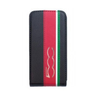 Чохол для iPhone 4 FIAT 500 Stripes flip leather case black