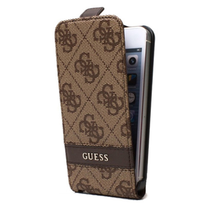 Чехол для iPhone 4 GUESS 4G flip case brown
