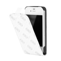 Чехол для iPhone 4 GUESS 4G flip leather case white