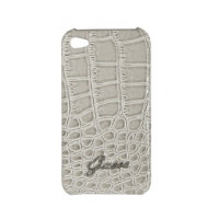 Чехол для iPhone 4 GUESS Croco back cover beige