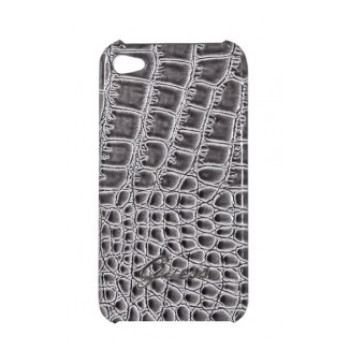 Чехол для iPhone 4 GUESS Croco back cover grey