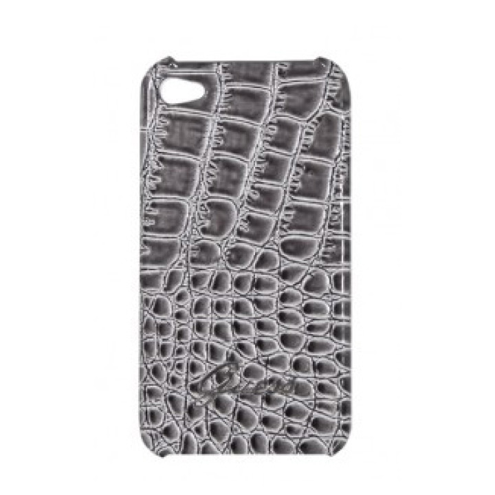 Чехол для iPhone 4 GUESS Croco back cover grey
