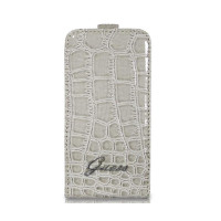 Чехол для iPhone 4 GUESS Croco flip case beige