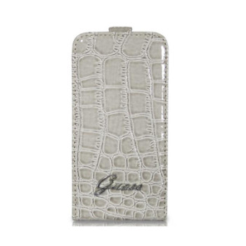 Чехол для iPhone 4 GUESS Croco flip case beige