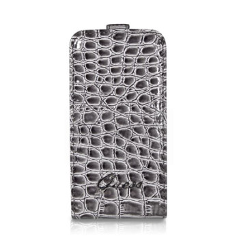 Чехол для iPhone 4 GUESS Croco flip case grey