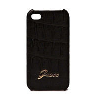 Чехол для iPhone 4 GUESS Croco mat back cover black