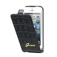 Чохол для iPhone 4 GUESS Croco mat flip case black