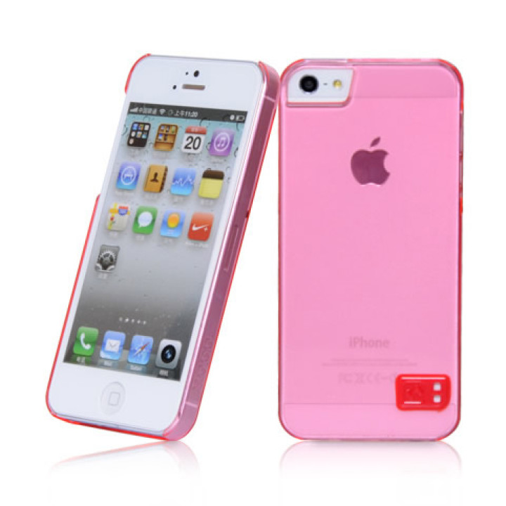 Чехол для iPhone 5 Hoco Crystal Colorful protective cover case trans red