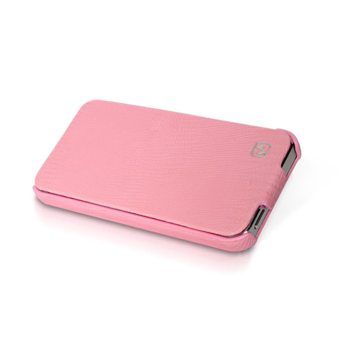 Чехол для iPhone 5 Hoco Lizard flip leather case pink