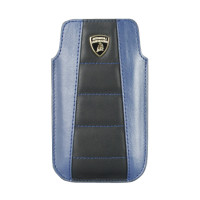 Чехол для iPhone 4 Lamborghini Gallardo D1 leather sleeve black-blue