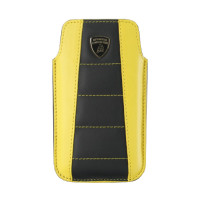 Чехол для iPhone 4 Lamborghini Gallardo D1 leather sleeve black-yellow