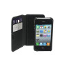 Чехол для iPhone 4 Lamborghini Superleggera D2 book leather case black-yellow 