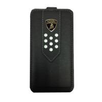 Чехол для iPhone 4 Lamborghini Superleggera D2 leather back cover black-grey